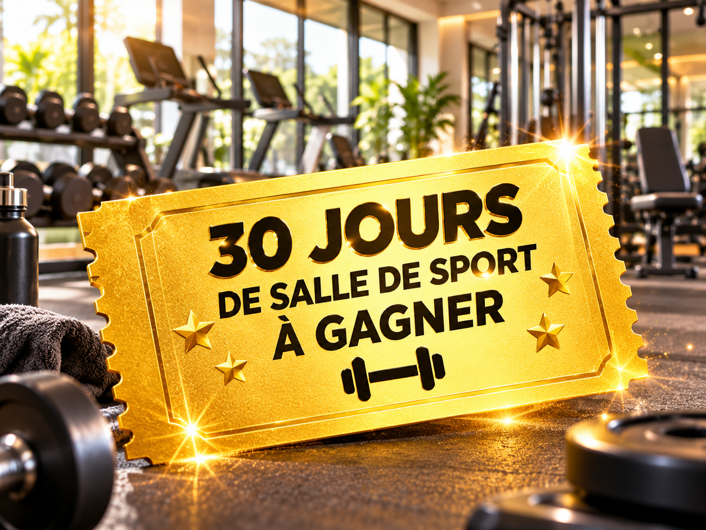 Ticket pour gagner 30 jours de salle de sport